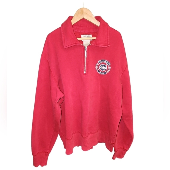 Roots Sweaters - Vintage Roots 73 Athletics Quarter Zip Sweater